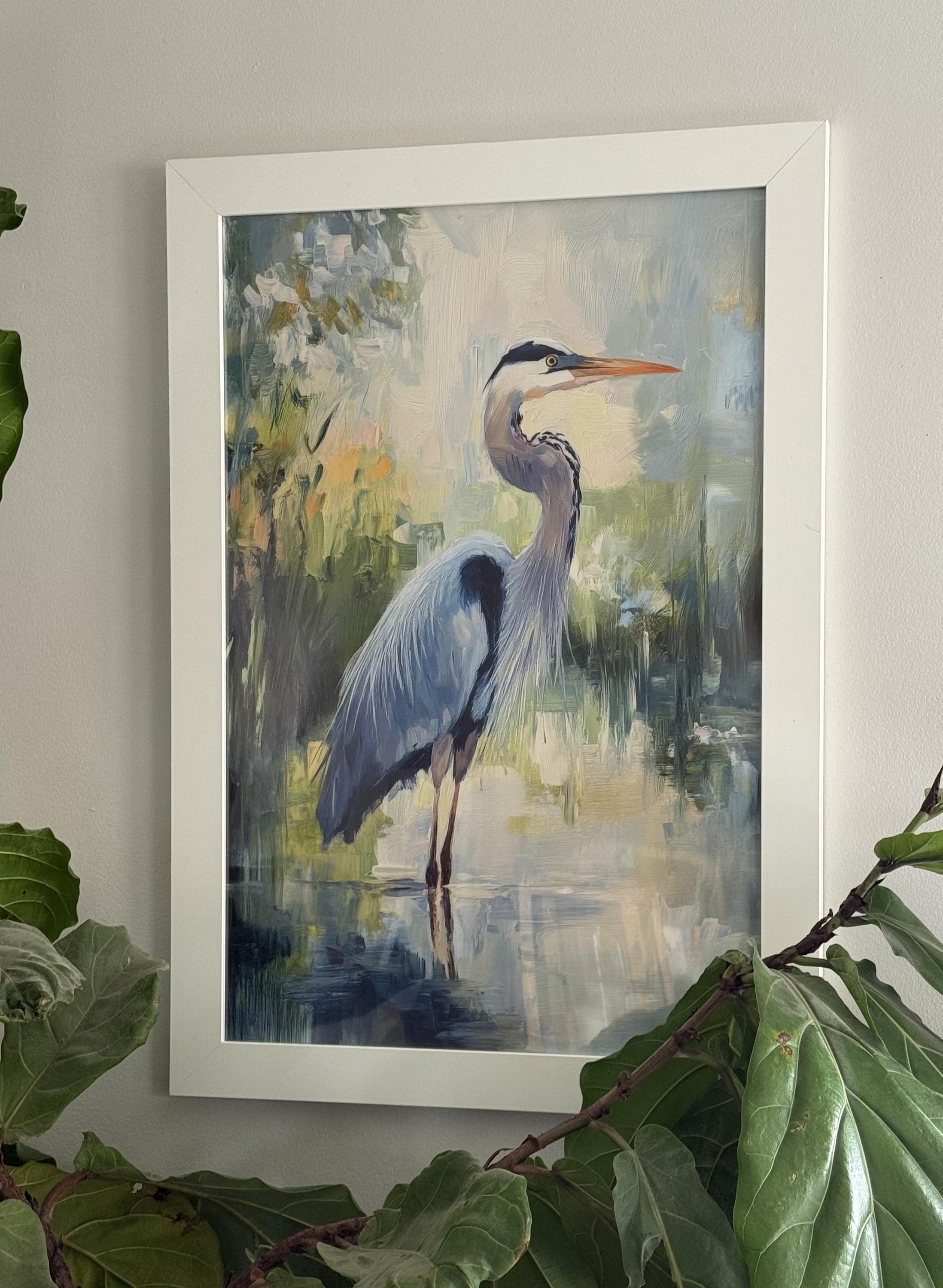Blue Heron Abstract Painting — photo from Danielle