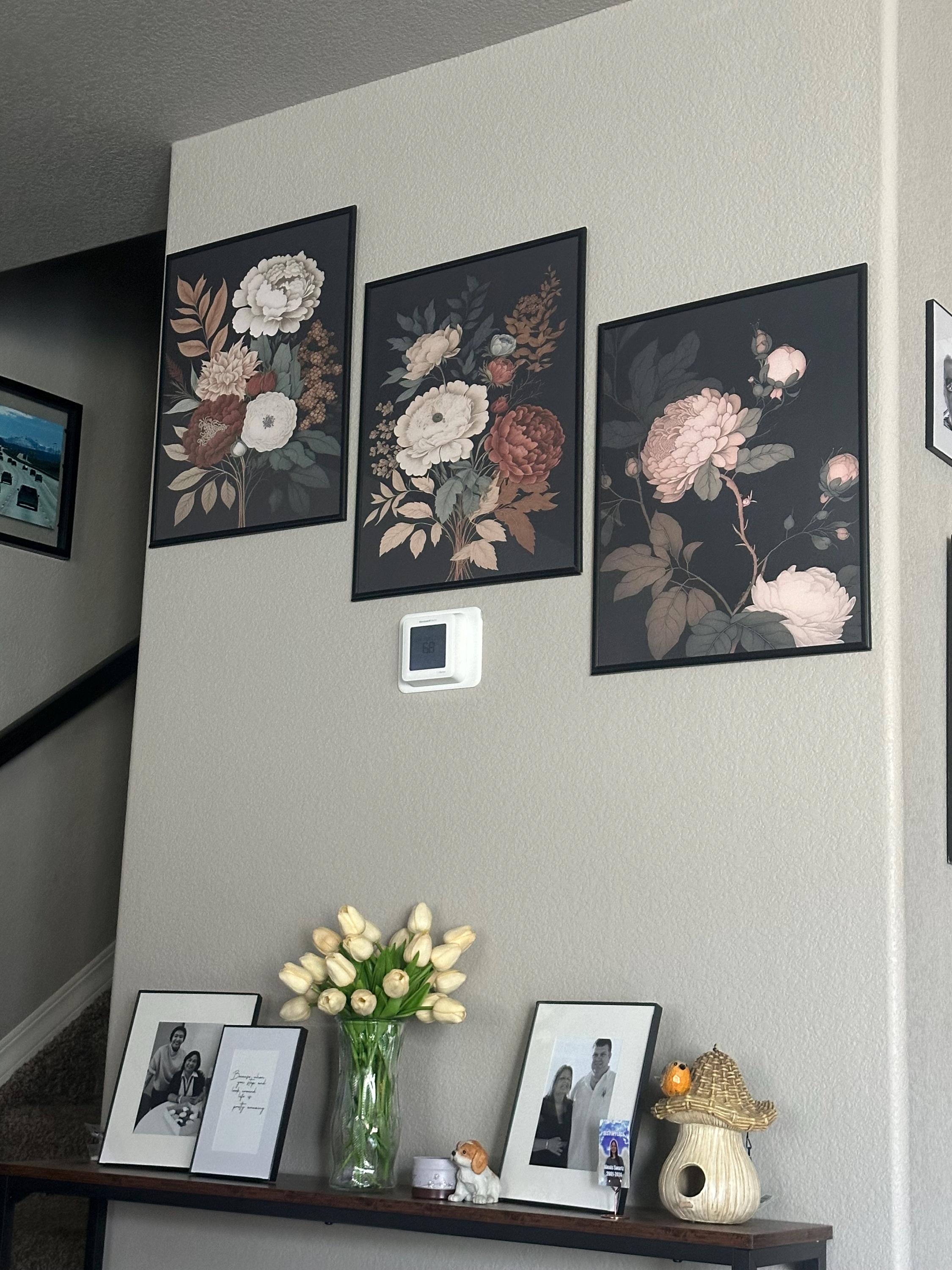 Dark Vintage Flowers Set of 3 Prints — photo from Mikaela