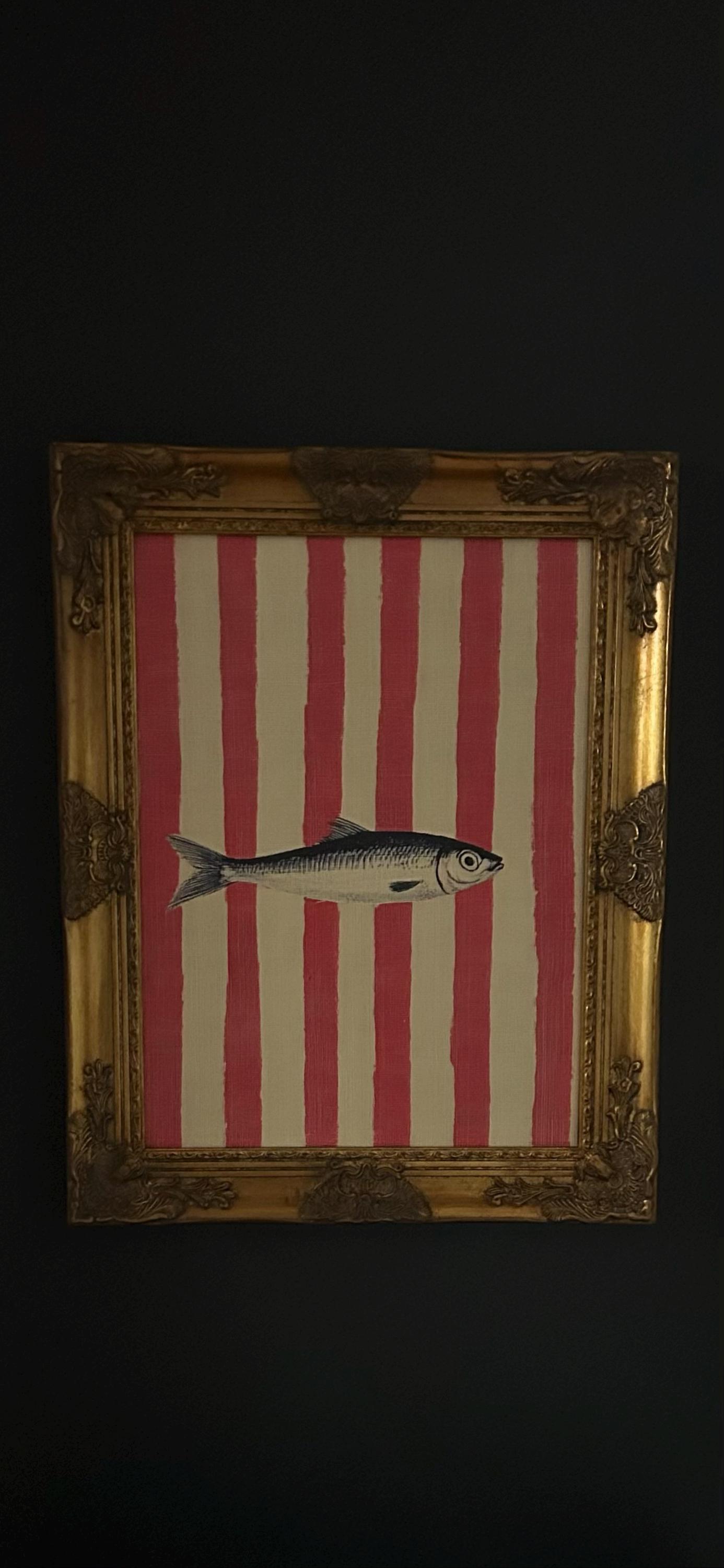 Sardine Wall Art – Retro Watercolor Fish — photo from Kristen