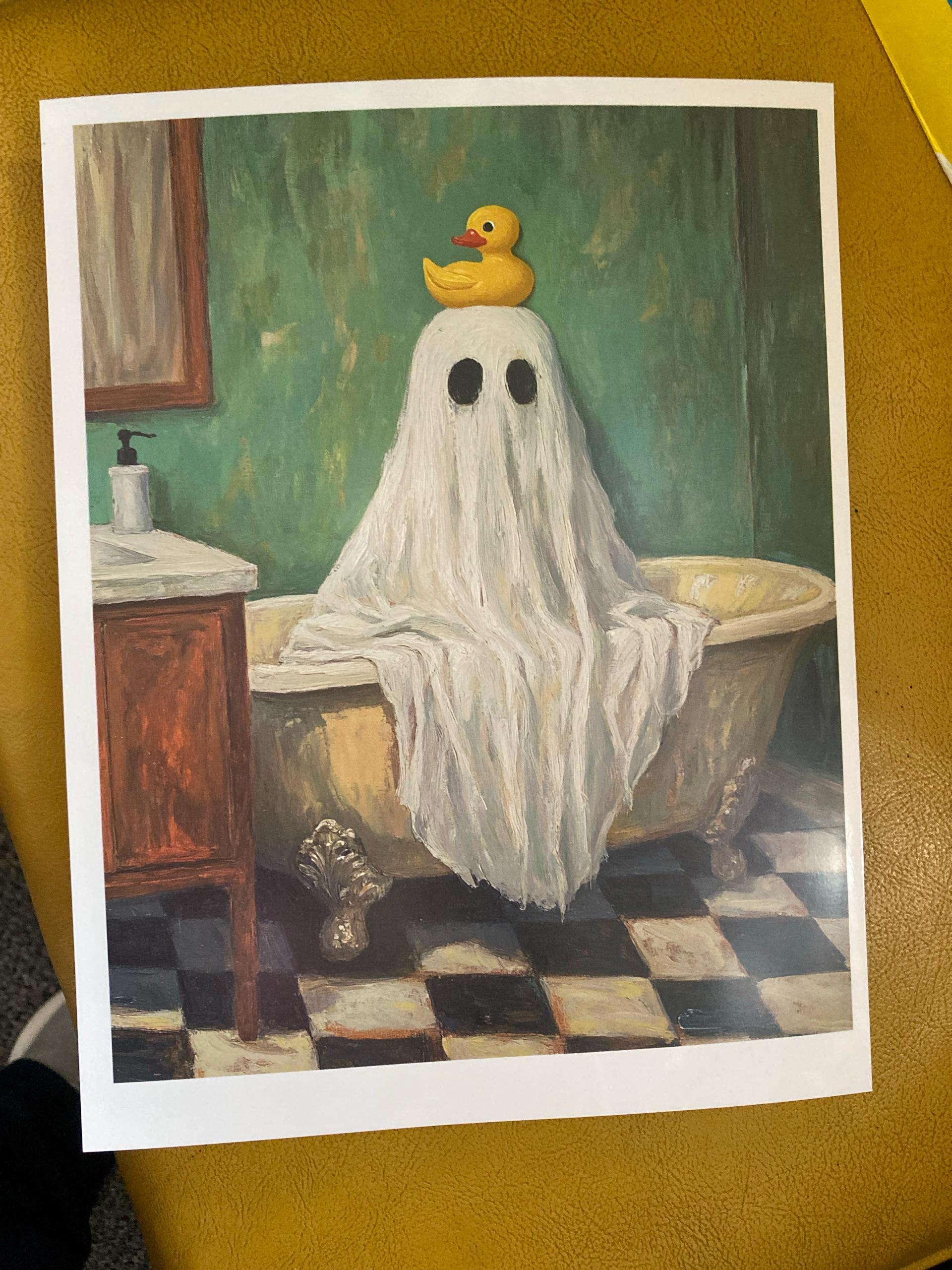 Ghost in Bathtub Funny — photo from Briana
